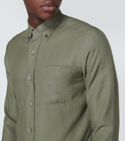 Shop Tom Ford Lyocell Shirt In Green