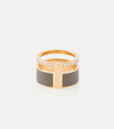 Repossi Berbere Chromatic 18kt Rose Gold Ring With Diamonds In Metallic