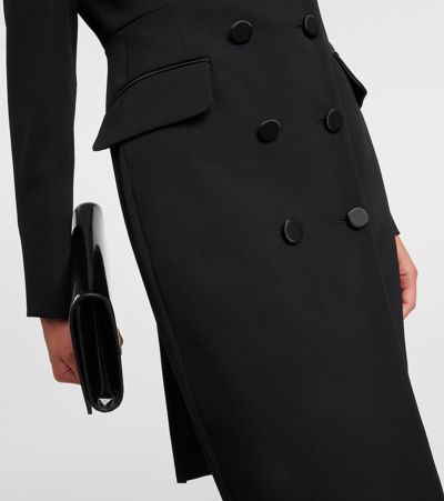 Shop Max Mara Selvi Wool Blazer Dress In Black