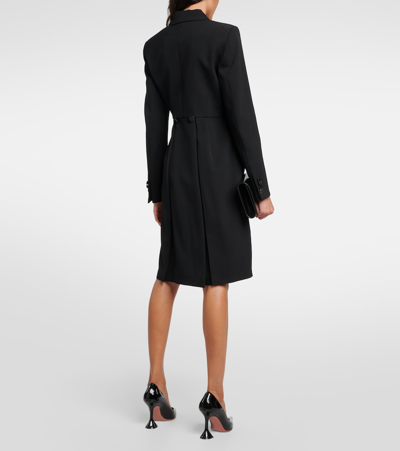 Shop Max Mara Selvi Wool Blazer Dress In Black