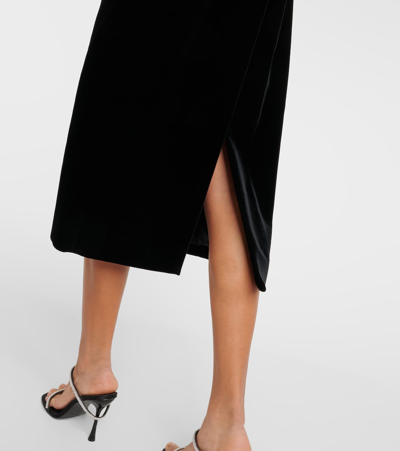 Wardrobe.nyc Strapless Velvet Midi Dress In Black