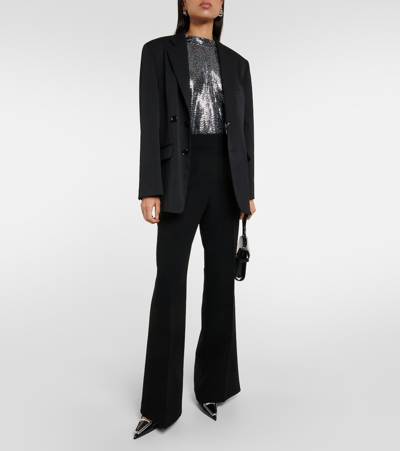 Shop Roland Mouret High-rise Flared Pants In Black