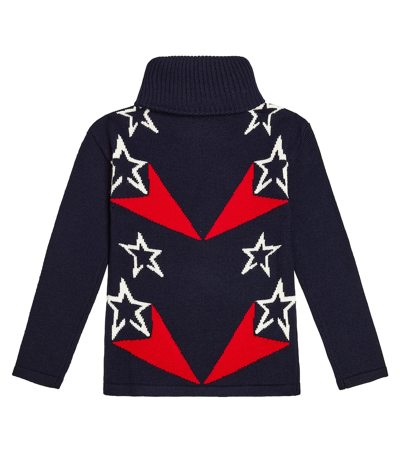 Shop Perfect Moment Shooting Star Wool Turtleneck Sweater In Multicoloured