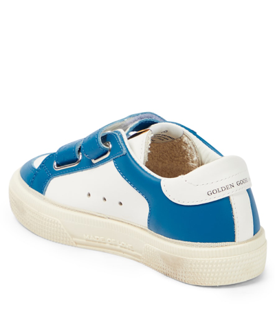 Shop Golden Goose May School Leather Sneakers In Multicoloured