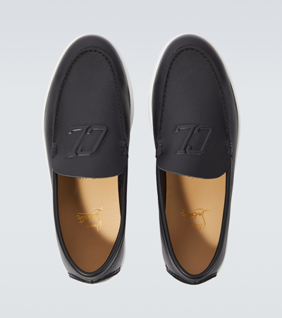 Christian Louboutin Men's Varsiboat Loafers In Black