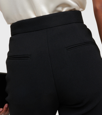 Shop Rebecca Vallance Evie High-rise Split-hem Pants In Black