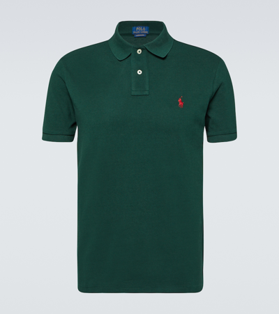 Shop Polo Ralph Lauren Cotton Piqué Polo Shirt In Green