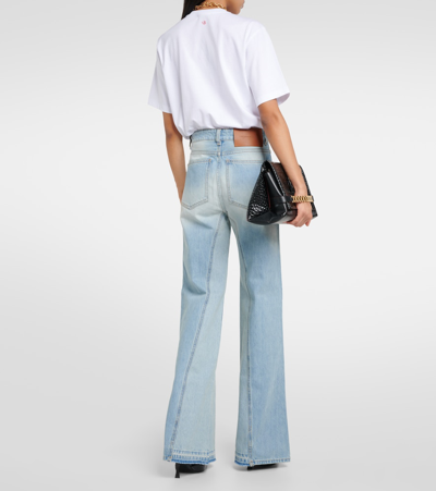 Shop Victoria Beckham High-rise Wide-leg Jeans In Blue
