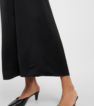 Totême Slouch Waist Viscose Midi Dress In Black