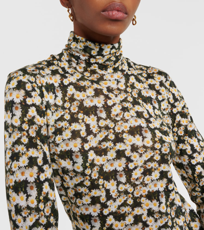 Shop Dorothee Schumacher Dreamy Meadows Floral Turtleneck Top In Multicoloured