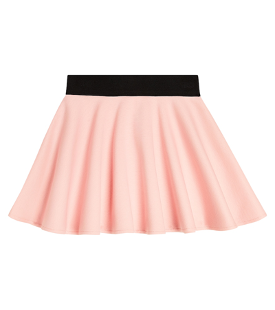 Shop Dolce & Gabbana Flared Pleated Cotton Skirt In Pink