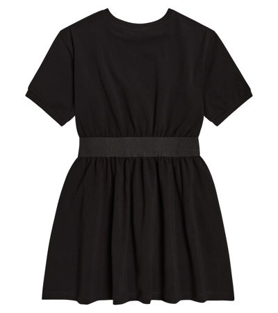 Dolce & Gabbana Girl's Logo Elastic Jersey Dress In Black