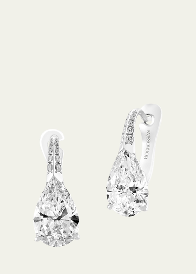Shop Boghossian 18k White Gold Diamond Huggie Earrings