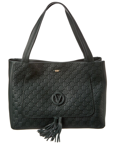 Shop Valentino By Mario Valentino Ollie Dollaro Monogram Leather Tote In Green