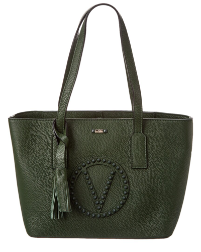 Shop Valentino By Mario Valentino Prince Rock Leather Tote In Green