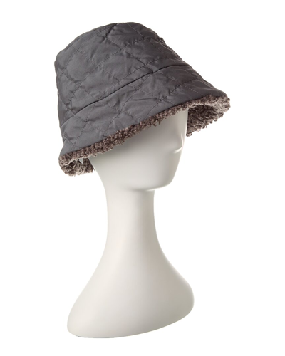 Shop Adrienne Landau Reversible Bucket Hat In Grey