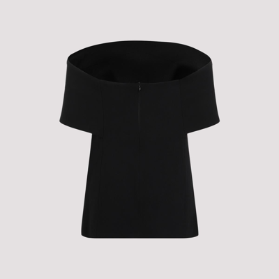 Shop Totême Off-shoulder Evening Top In Black