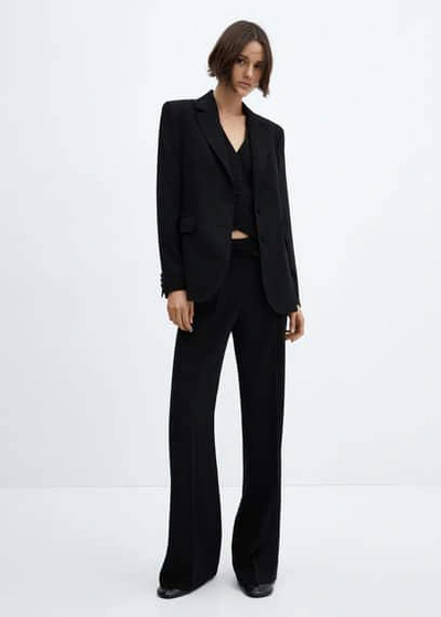 Shop Mango Straight-fit Suit Jacket Black