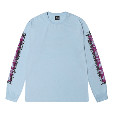 Pre-owned Stussy Youth Brigade Pigment Dyed Long-sleeve Tee 'sky Blue'