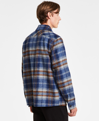 Shop And Now This Men's Regular-fit Plaid Shirt Jacket, Created For Macy's In Dk Horizon