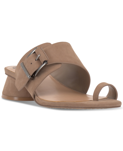 Shop Vince Camuto Women's Lenqua Slip-on Buckled Dress Sandals In Truffle Taupe