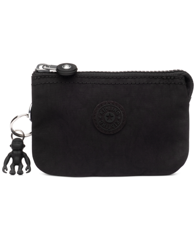 Shop Kipling Creativity Small Pouch With Keychain In Black Noir,silver