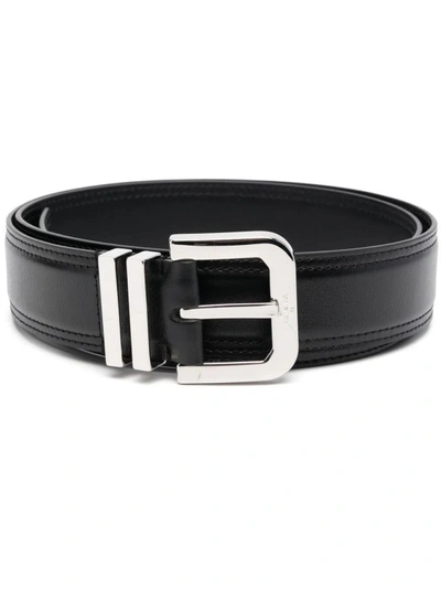 Shop Valentino Buckle Belt In Black