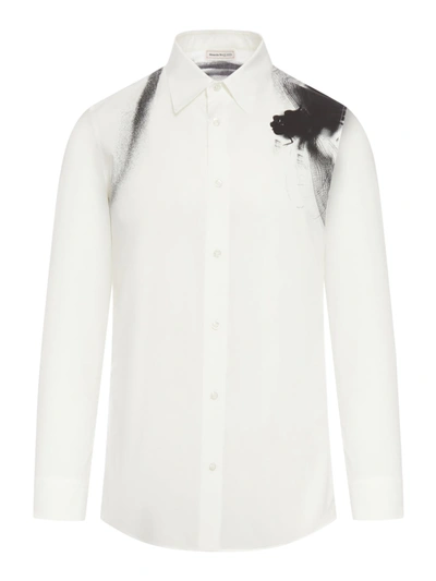Shop Alexander Mcqueen Shirt With Print In White