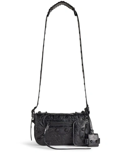 Shop Balenciaga Le Cagole Leather Tote Bag In Black