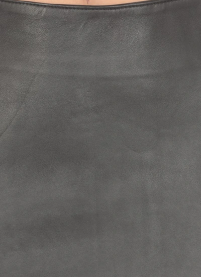 Shop Retroféte Leather Skirt In Grey