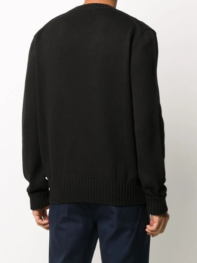 Shop Alexander Mcqueen Crew Neck Pullover In Black