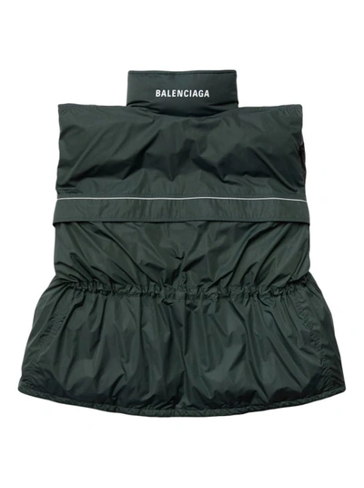 Shop Balenciaga Logo Print Sansches Vest In Grey