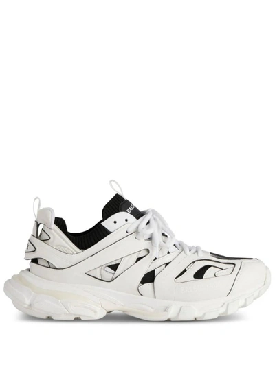 Shop Balenciaga Track Sock Paneled Sneakers In White