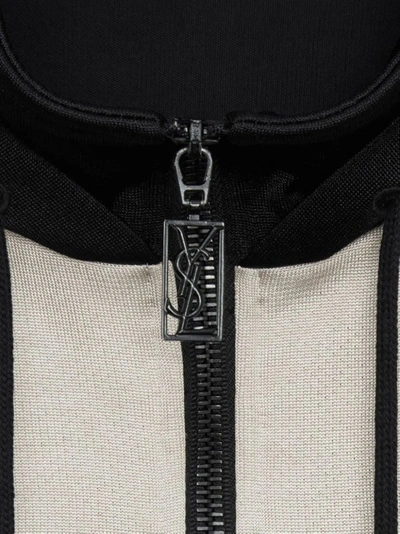 Shop Saint Laurent Hooded Cotton Jacket In Black