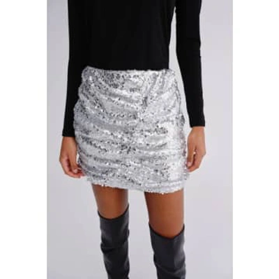 Shop Birgitte Herskind Boss Silver Skirt In Metallic