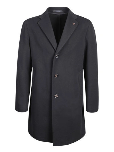 Shop Tagliatore Single-breasted Black Coat
