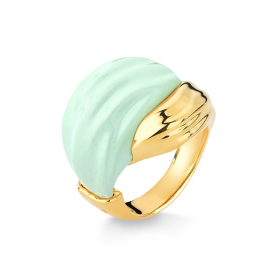 Shop M. Dolores Merengue Ring Green In Not Applicable