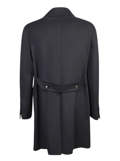 Shop Tagliatore Double-breasted Black Coat
