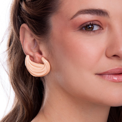 Shop M. Dolores Chantilly Earring Peach In Not Applicable