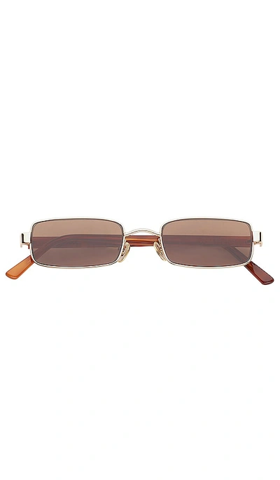 Shop Lu Goldie Nina Sunglasses In Chestnut