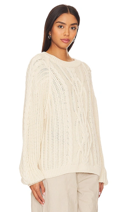 Free People Frankie Cable Sweater In Ivory In Ivory