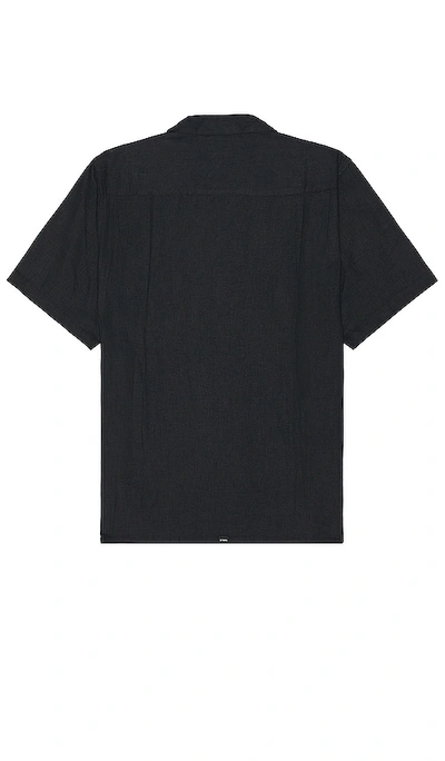 Thrills Hemp Minimal  Bowling Shirt In Black