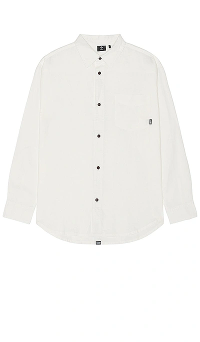 Shop Thrills Hemp Minimal  Oversize Long Sleeve Shirt In Dirty White