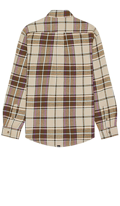 Shop Thrills Coat Of  Twill Flannel Shirt In Sandstone