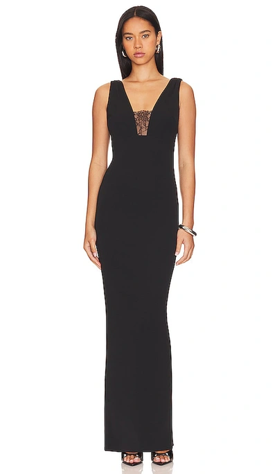Katie May Janette Gown Dress In Black In Black