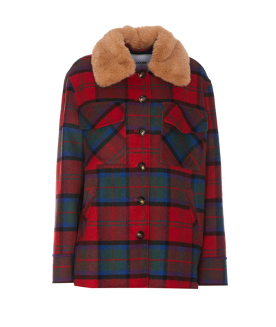 Shop Ava Adore Plaid Check Flannel Buttoned Shirt Jacket In Multi