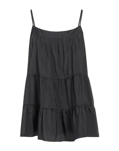 Shop Semicouture Woman Top Black Size 6 Silk