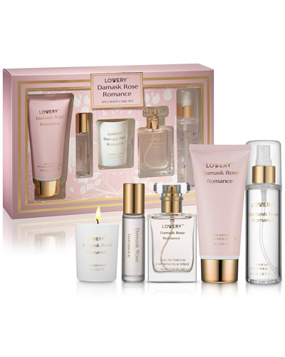 Lovery 6-pc. Damask Rose Romance Bath And Body Care Gift Set With Candle & More