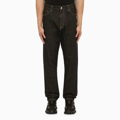 Shop Moncler Genius 7 Moncler X Frgmt Dark Loose Denim Jeans In Blue