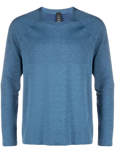 Shop Lululemon Metal Vent Tech Long Sleeve T-shirt - Men's - Elastane/recycled Polyester/x-static® Nylon/nylon In Blue